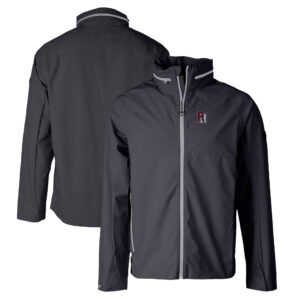 Men's Cutter & Buck Gray Round Rock Express Vapor Water Repellent Stretch Full-Zip Rain Jacket