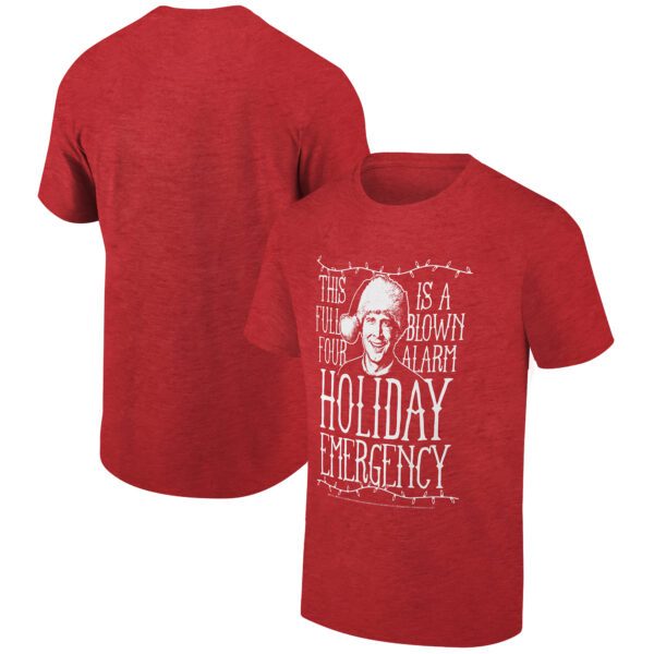 Men's Ripple Junction Heather Red National Lampoon's Christmas Vacation  Holiday Graphic T-Shirt - Image 4