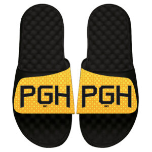 Youth ISlide  Black Pittsburgh Pirates 2023 City Connect Slide Sandals