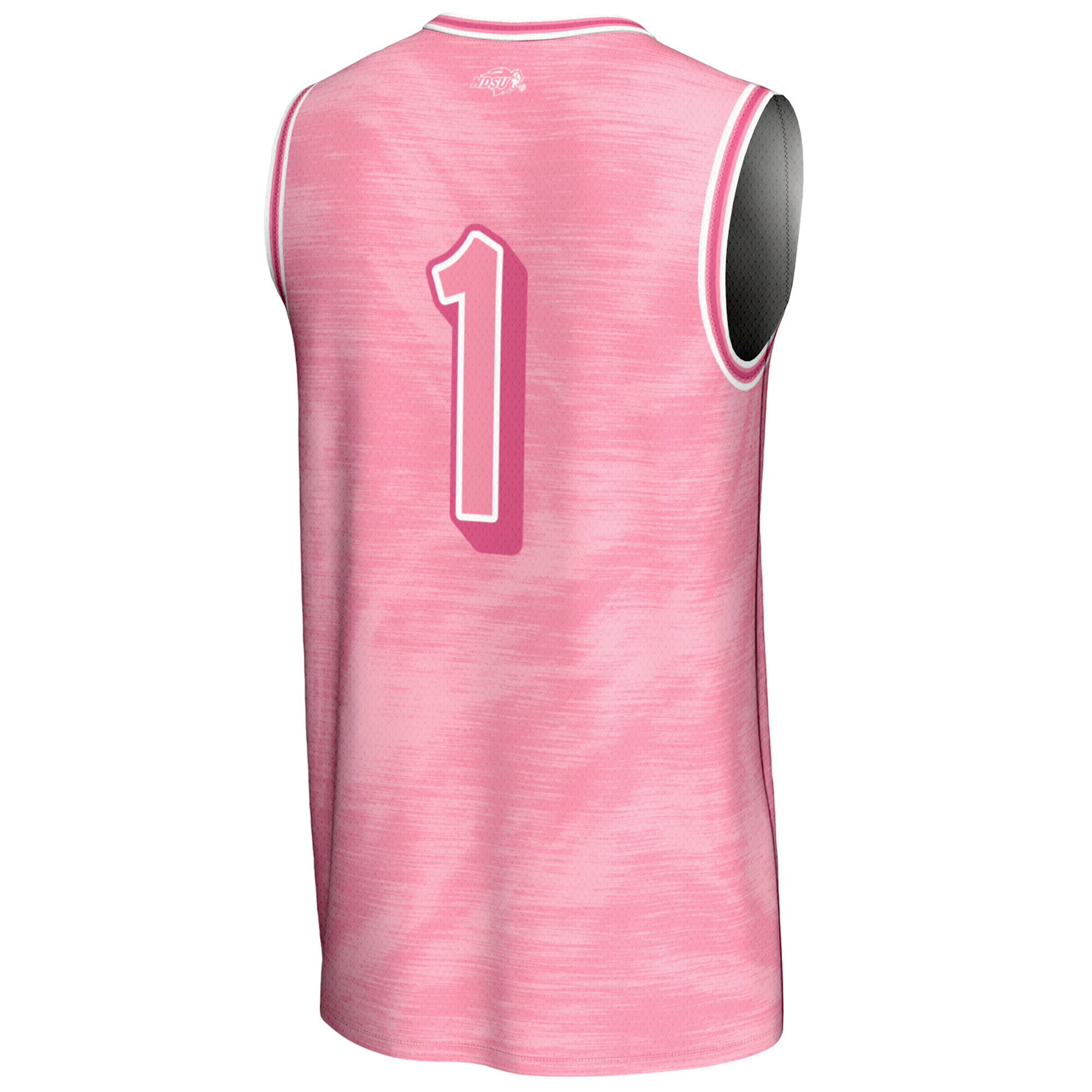 Unisex GameDay Greats #1 Pink NDSU Bison Lightweight Basketball Fashion Jersey - Image 7