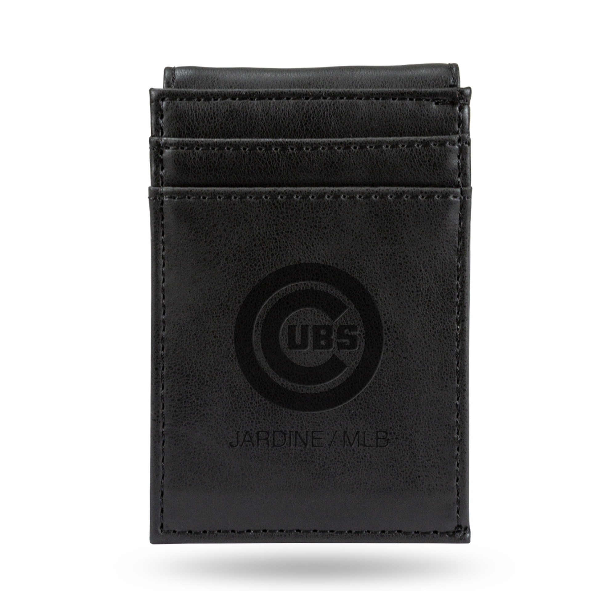 Black Chicago Cubs Front Pocket Wallet