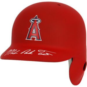 Mike Trout Los Angeles Angels Autographed Red Matte Helmet with Full Name Signature