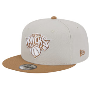 Men's New Era Cream/Tan New York Knicks Color Pack 2-Tone 9FIFTY Snapback Hat