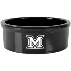 Black Miami University RedHawks 7" Pet Bowl