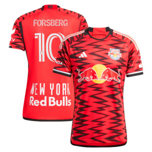 Men's adidas Emil Forsberg Red New York Red Bulls 2024 Legacy Authentic Player Jersey