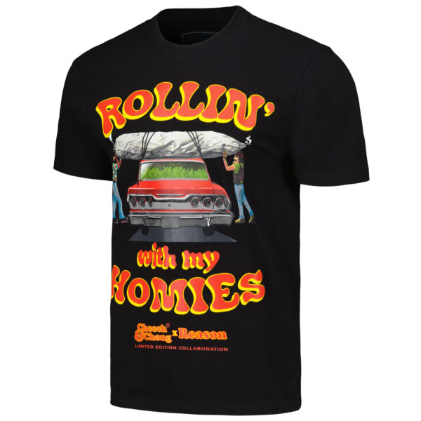 Unisex Reason Black Cheech & Chong Rollin' With The Homies Graphic Box T-Shirt - Image 6