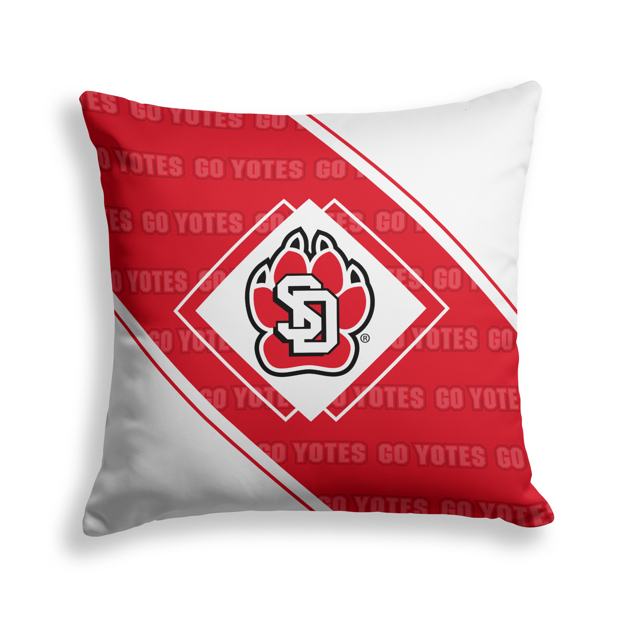 Pegasus South Dakota Coyotes 18" x 18" Diamond Boxed Decor Pillow