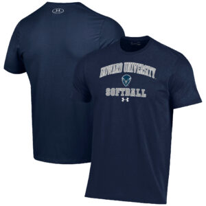 Men's Under Armour Navy Howard Bison Arch Softball Performance T-Shirt