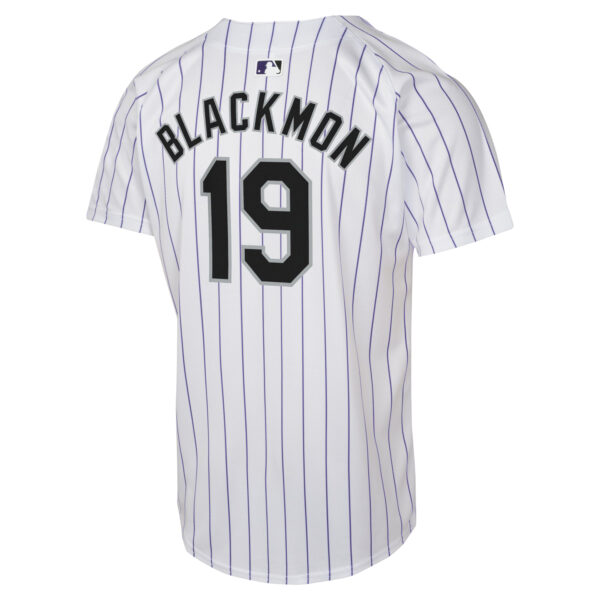 Youth Nike Charlie Blackmon White Colorado Rockies Home Game Player Jersey - Image 4