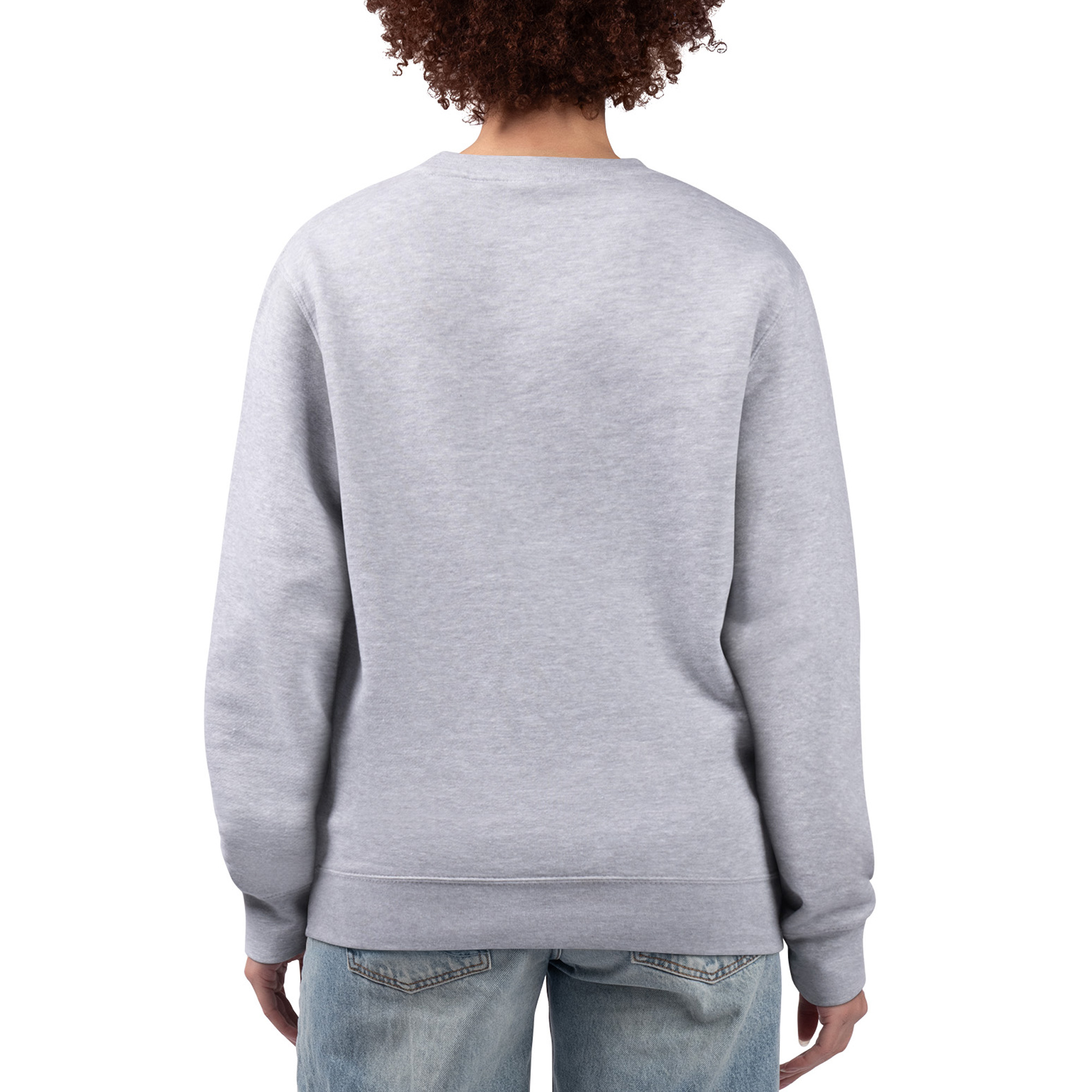 Women's G-III 4Her by Carl Banks Heather Gray New York Giants Football Logo Graphic Fleece Pullover Sweatshirt - Image 5