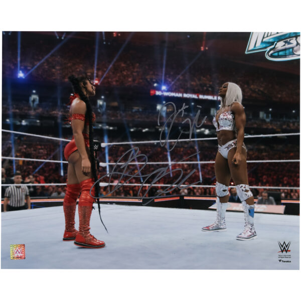 Bianca Belair & Jade Cargill WWE Autographed 16" x 20" 2024 Royal Rumble Face-Off Photograph