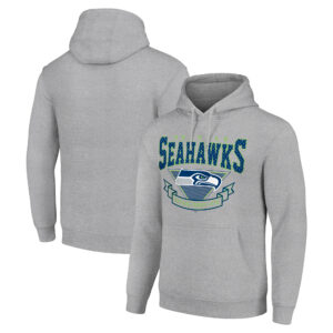 Men's Starter Heather Gray Seattle Seahawks ‘80s Inspired Pullover Hoodie