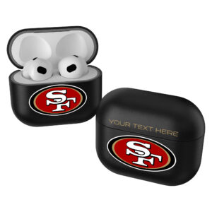 Keyscaper Black San Francisco 49ers Insignia Personalized AirPods 3rd Generation Case Cover