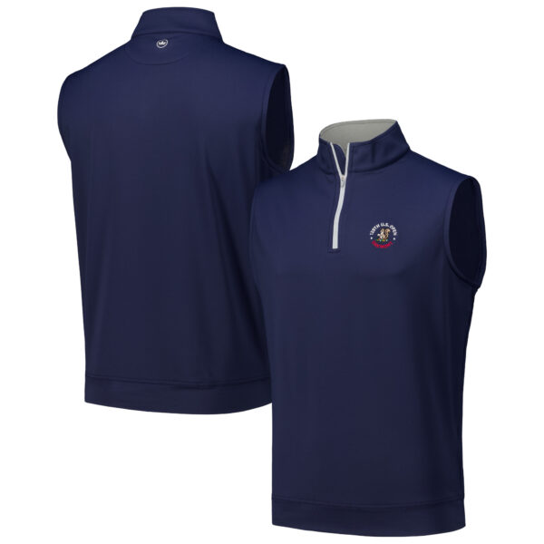 Men's 2025 U.S. Open Peter Millar Navy Galway Performance Quarter-Zip Vest