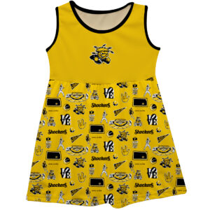 Girls Infant Vive La Fete Yellow Wichita State Shockers Impressions Artwork Tank Top Dress