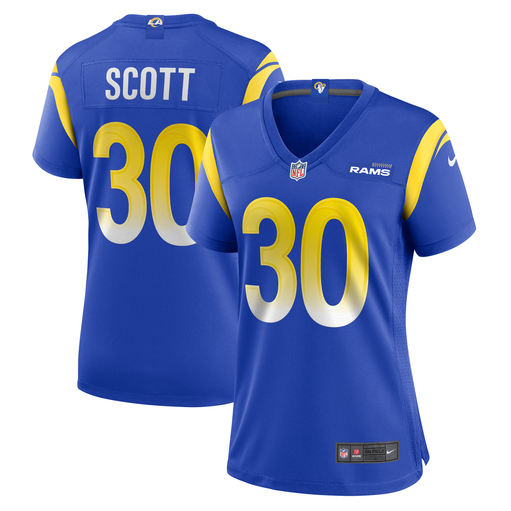 Women's Nike Boston Scott Royal Los Angeles Rams Game Jersey