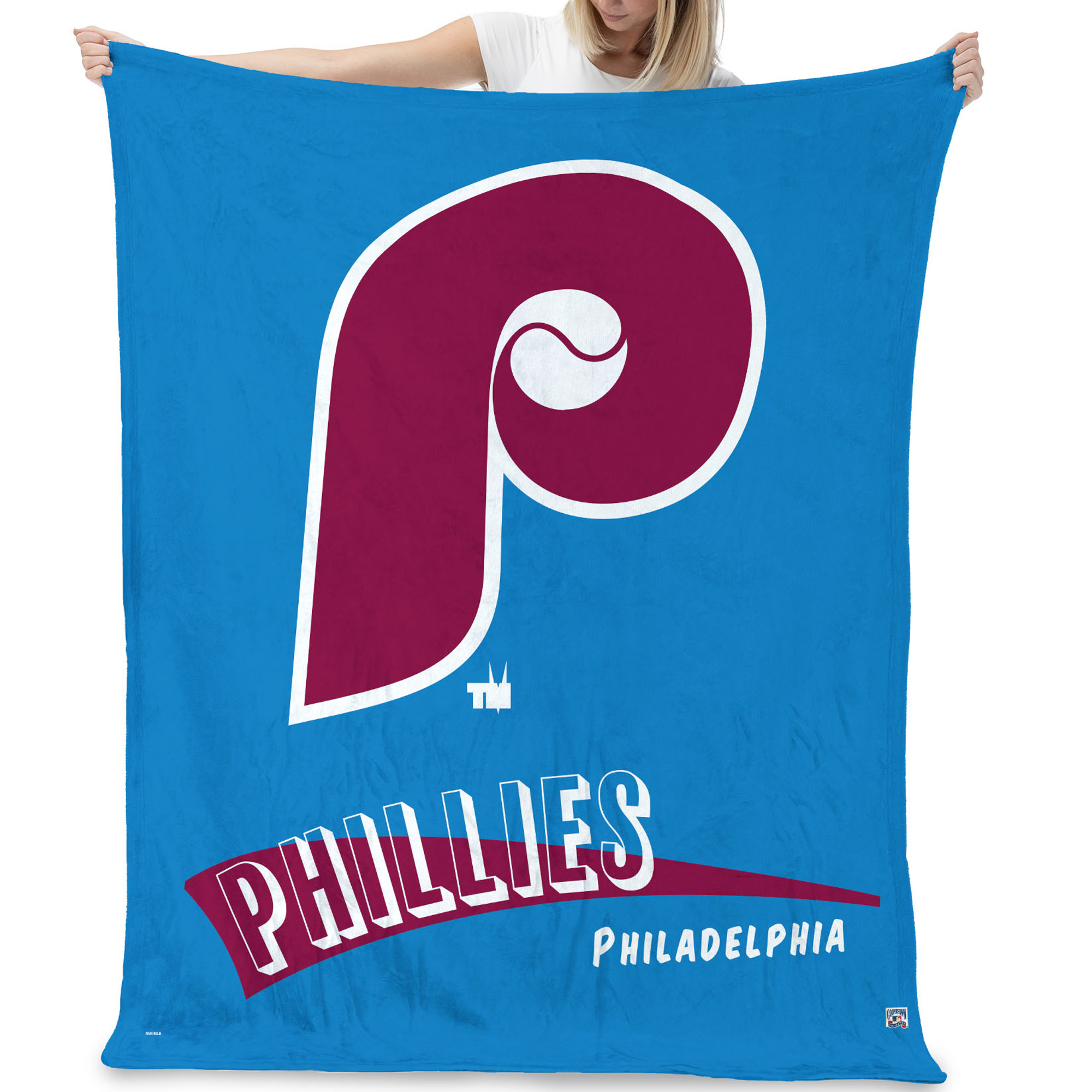 The Northwest Group Philadelphia Phillies 50” x 60” Cooperstown Collection Silk Touch Throw Blanket - Image 8