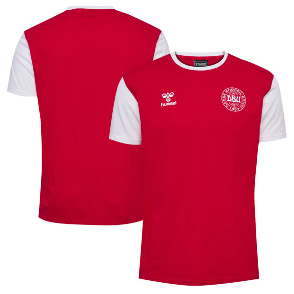 Men's Red Denmark National Team Block T-Shirt - Image 6