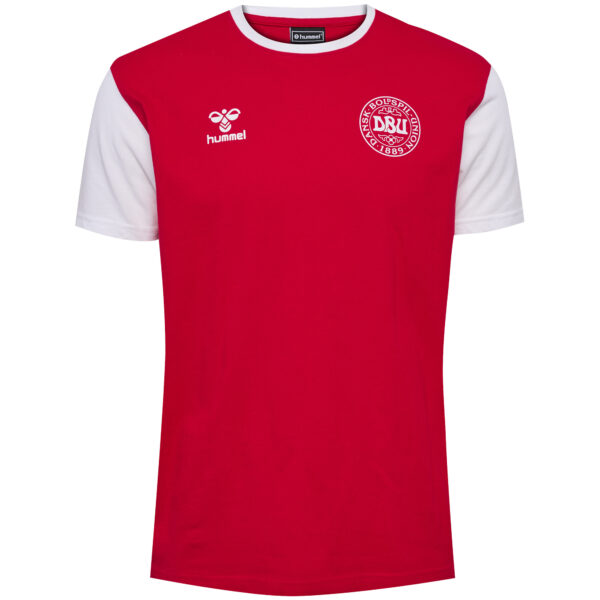 Men's Red Denmark National Team Block T-Shirt - Image 7