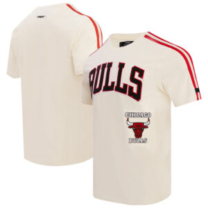 Men's Pro Standard Cream Chicago Bulls Retro Classic Striped T-Shirt