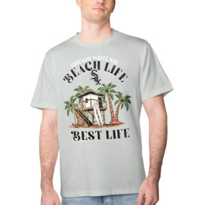 Men's Margaritaville Silver Chicago White Sox Beach Hut Graphic T-Shirt