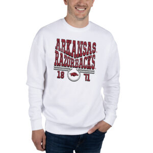 Unisex Uscape Apparel White Arkansas Razorbacks Coastal Fleece Pullover Sweatshirt