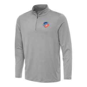 Men's Antigua Gray FC Cincinnati Reprocess Quarter-Zip Jacket