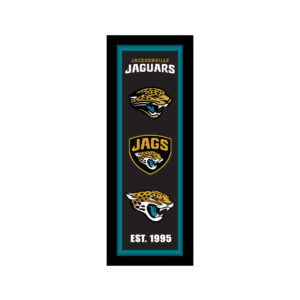 Jacksonville Jaguars 8" x 26" Team Logo Heritage Framed Wall Art