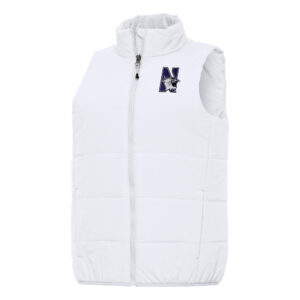 Women's Antigua White Northwestern Wildcats Experience Full-Zip Vest