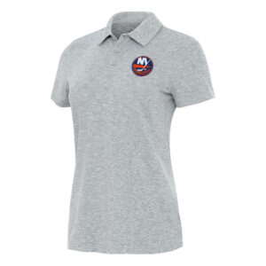 Women's Antigua Heather Gray New York Islanders Matter Polo
