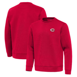 Men's Antigua Red Cincinnati Reds Relevant Lightweight Pullover Sweatshirt
