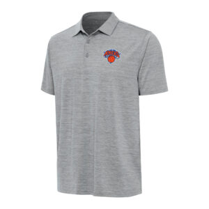 Men's Antigua  Heather Gray New York Knicks Layout Polo