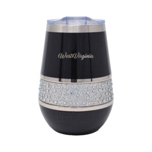 Black West Virginia Mountaineers 12oz. MyBevi Rhinestone Hollywood Rocks Tumbler