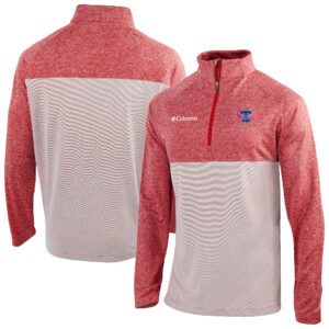 Men's Columbia Red Philadelphia Phillies Omni-Wick Rockin' It Raglan Quarter-Zip Top
