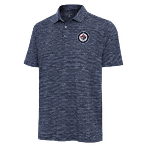 Men's Antigua  Heather Navy Winnipeg Jets Static Polo