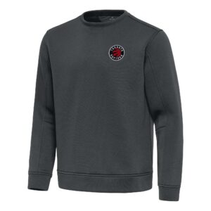 Men's Antigua  Pewter Toronto Raptors Relevant Pullover Sweatshirt