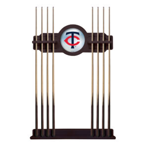 English Tudor Minnesota Twins Eight Stick Wood Pool Cue Rack