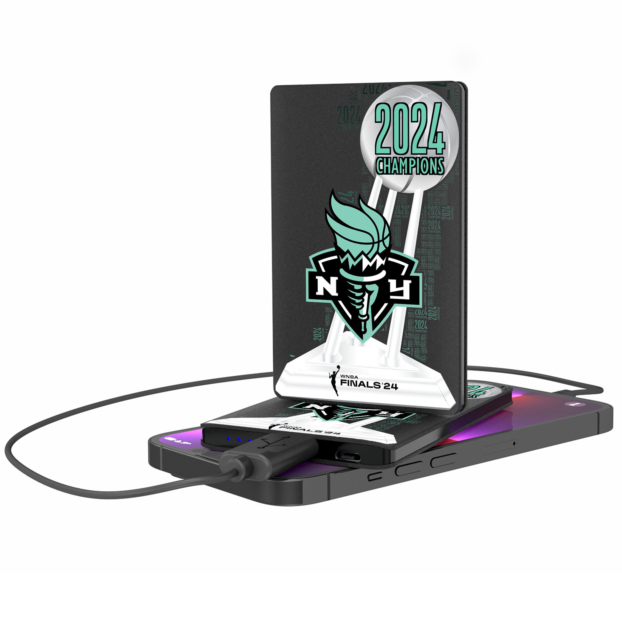 Keyscaper New York Liberty 2024 WNBA Finals Champions 2500mAh Credit Card Power Bank