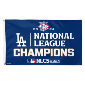 WinCraft Los Angeles Dodgers 2024 National League Champions On-Field/Locker Room Celebration One-Sided Deluxe 3' x 5' Flag