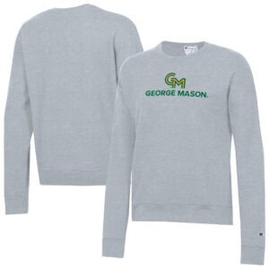 Women's Champion  Gray George Mason Patriots Powerblend Pullover Sweatshirt