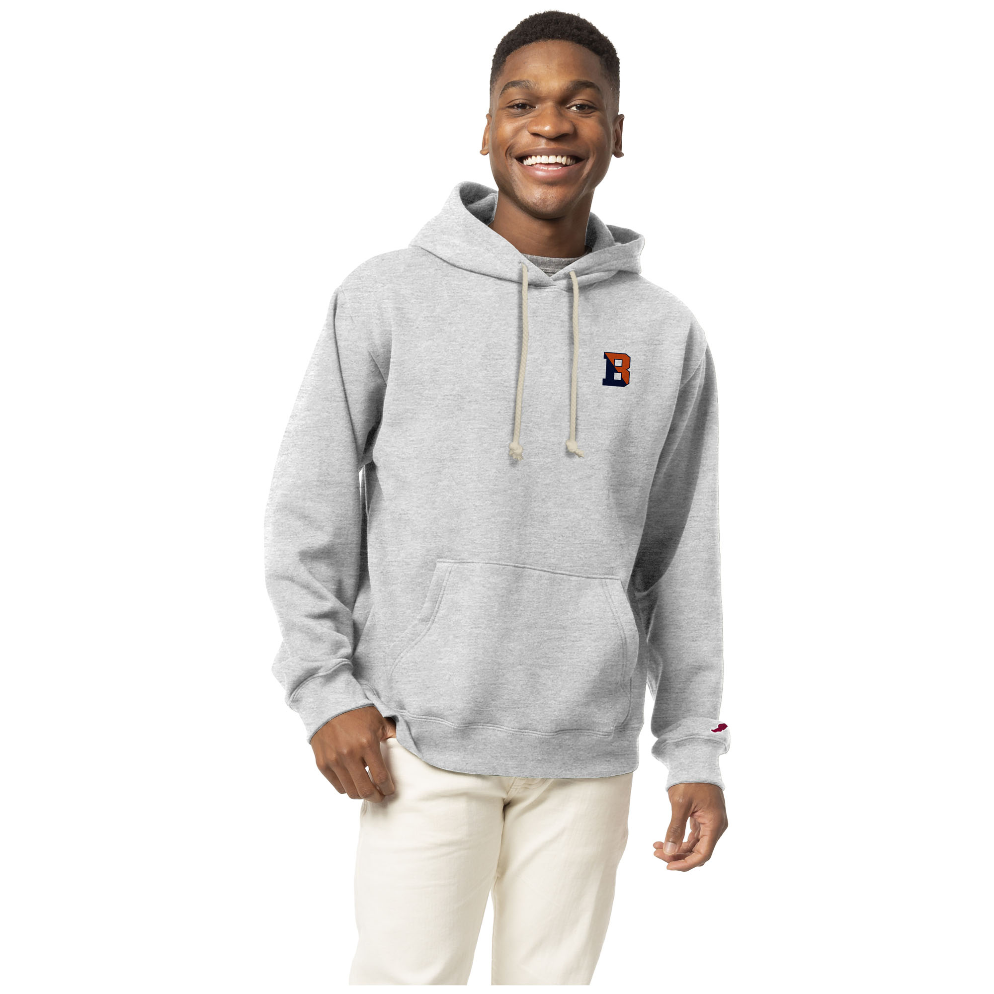 Men's League Collegiate Wear Heather Gray Bucknell Bison Essentials 2.0 Fleece Pullover Hoodie