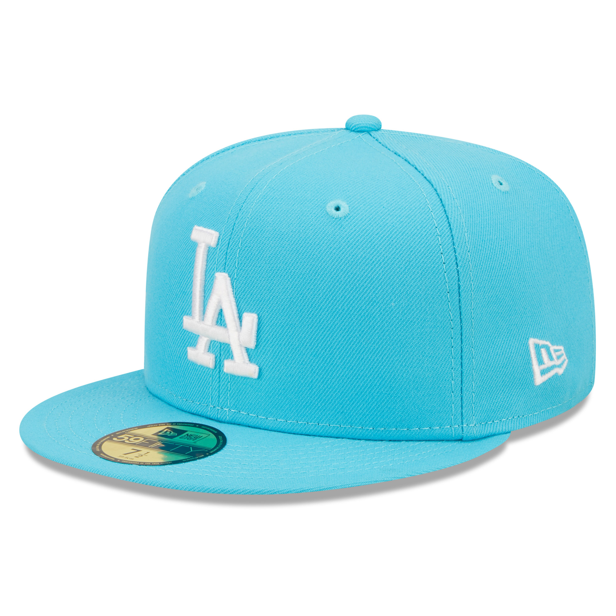 Men's New Era Blue Los Angeles Dodgers Vice Highlighter Logo 59FIFTY Fitted Hat - Image 2