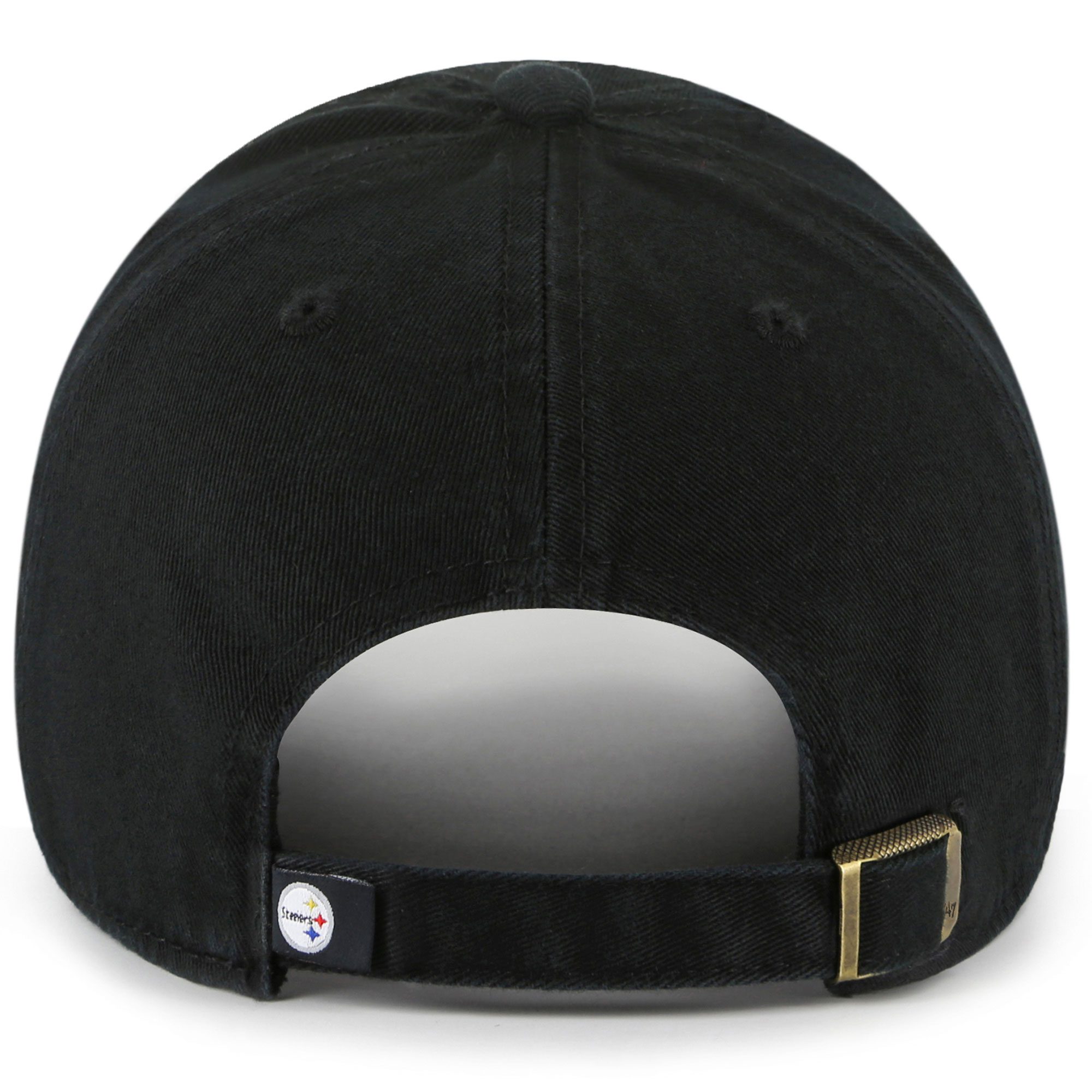 Men's '47 Black Pittsburgh Steelers Team Pride Clean Up Adjustable Hat - Image 3