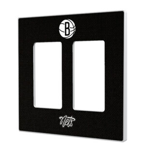 Keyscaper Brooklyn Nets Solid Design Double Rocker Lightswitch Plate