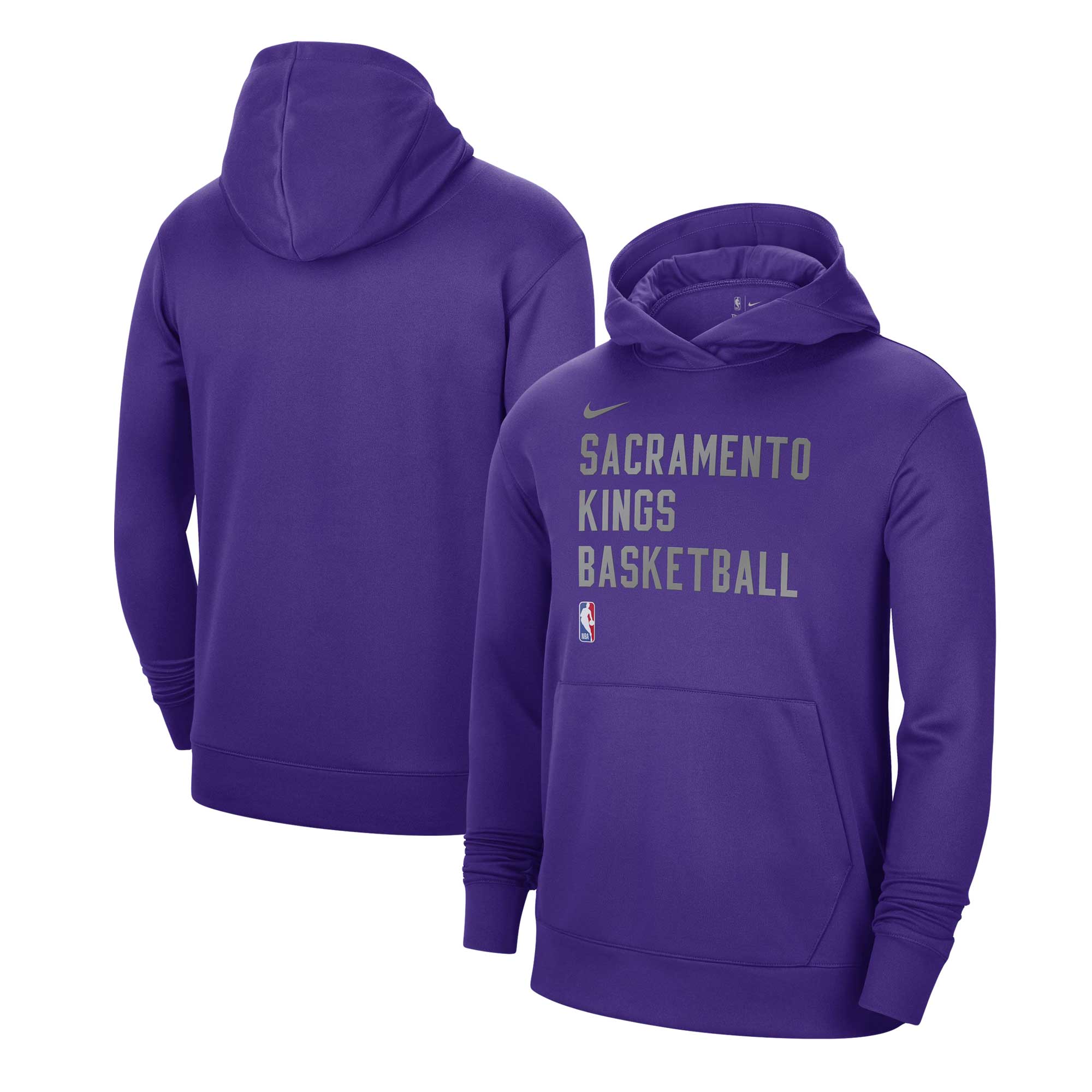 Unisex Nike Purple Sacramento Kings 2023/24 Performance Spotlight On-Court Practice Pullover Hoodie - Image 7