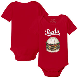 Infant Tiny Turnip Red Cincinnati Reds Burger Bodysuit