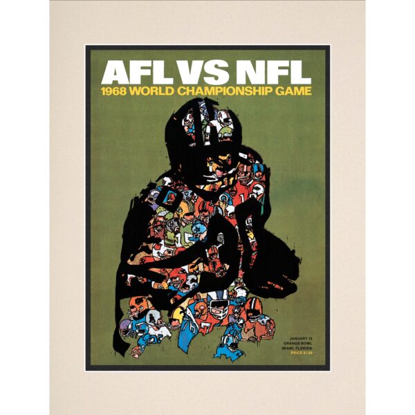 1968 Packers vs. Raiders 10.5" x 14" Matted Super Bowl II Program