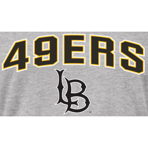Women's Ash Cal State Long Beach The Beach Proud Mascot Long Sleeve T-Shirt - Image 5