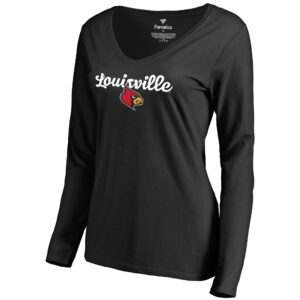 Women's Black Louisville Cardinals Freehand Long Sleeve T-Shirt