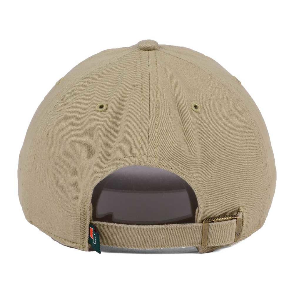 Men's '47 Khaki Miami Hurricanes Vintage Clean Up Adjustable Hat - Image 9